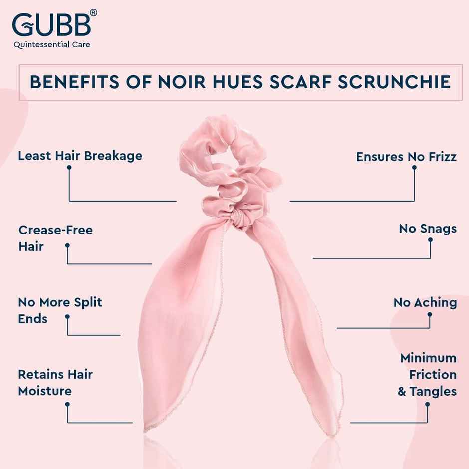 GUBB Pink Hues Scarf Scrunchie | Comfortable & Trendy
