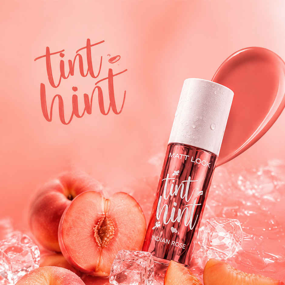 Mattlook Tint Hint Lip & Cheek Colour | Sunflower Seed Oil Infused | Indian Rose