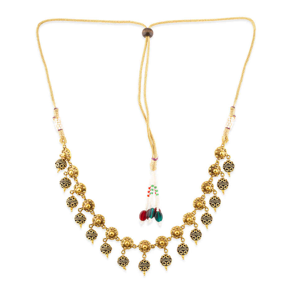 Voylla Rava Ball Ball Drop Choker Necklace