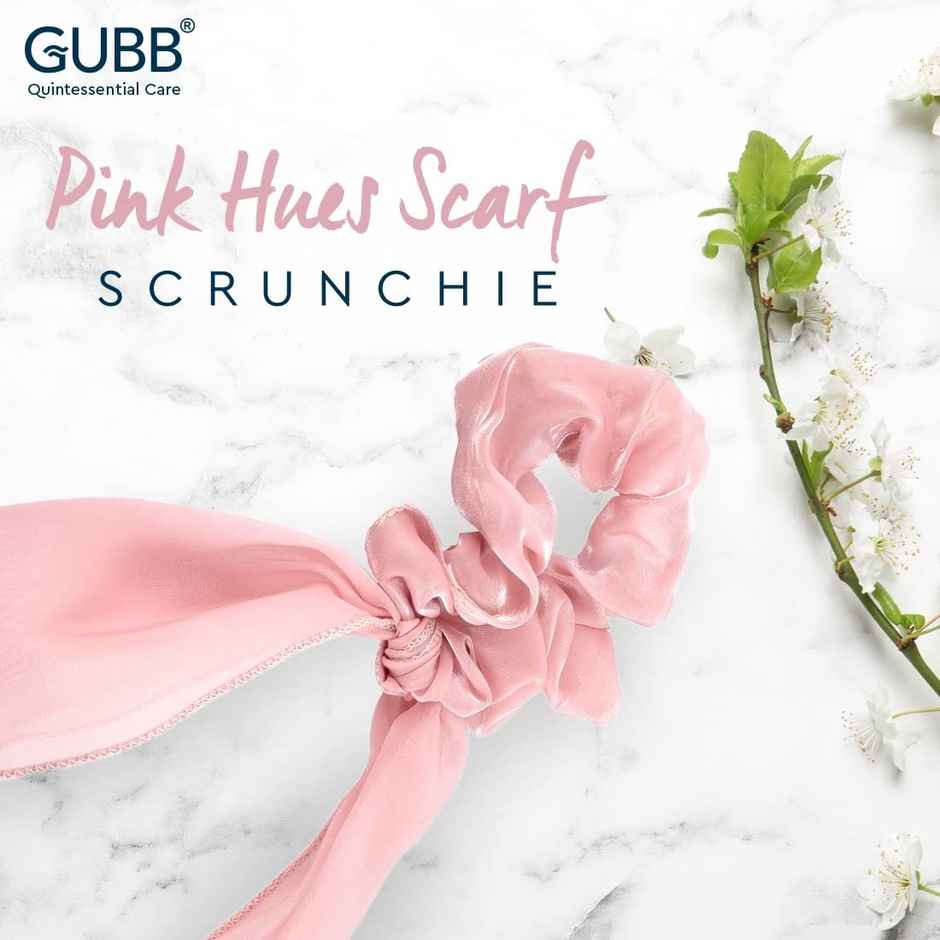 GUBB Pink Hues Scarf Scrunchie | Comfortable & Trendy