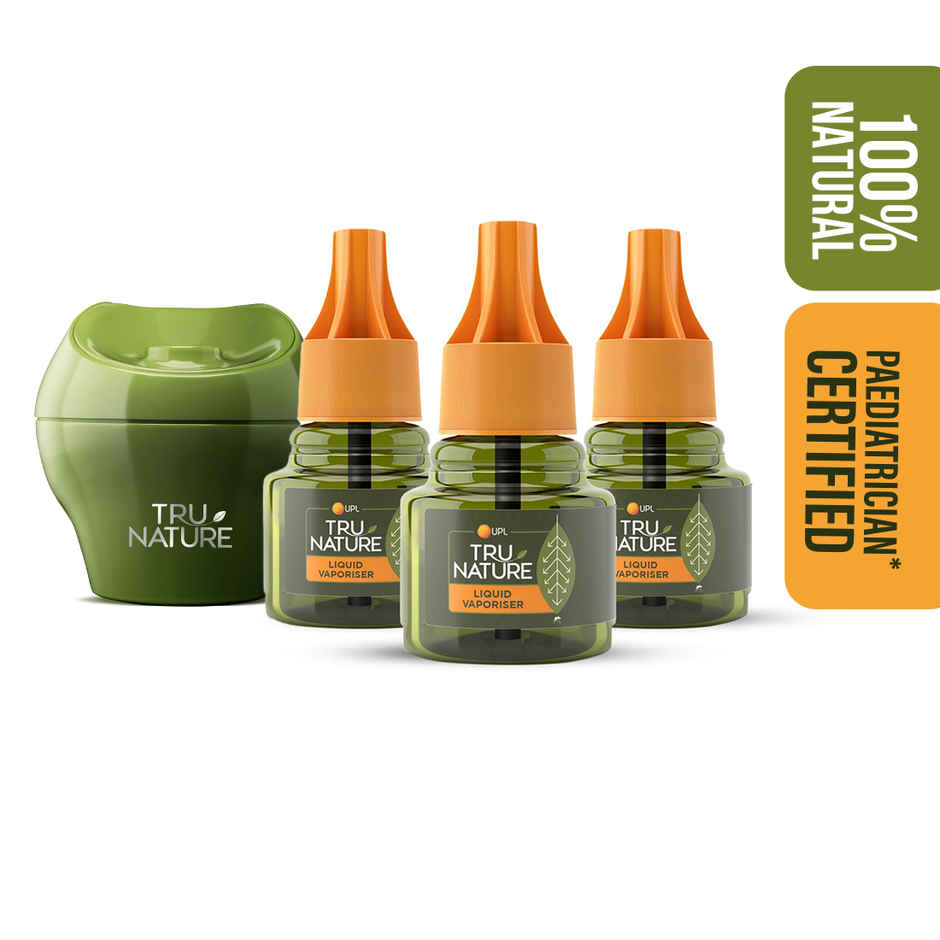 Tru Nature Liquid Vaporizer Machine with Refills Paediatrician Certified Mosquito Repellent