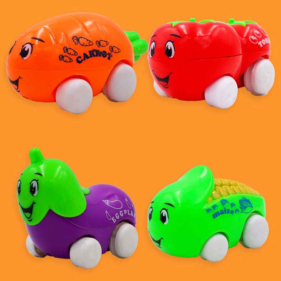 Toybharat Vegatable Toy Set | Multicolour | Travel Toys | Birthday Gift | Pack Of 4 | Assorted