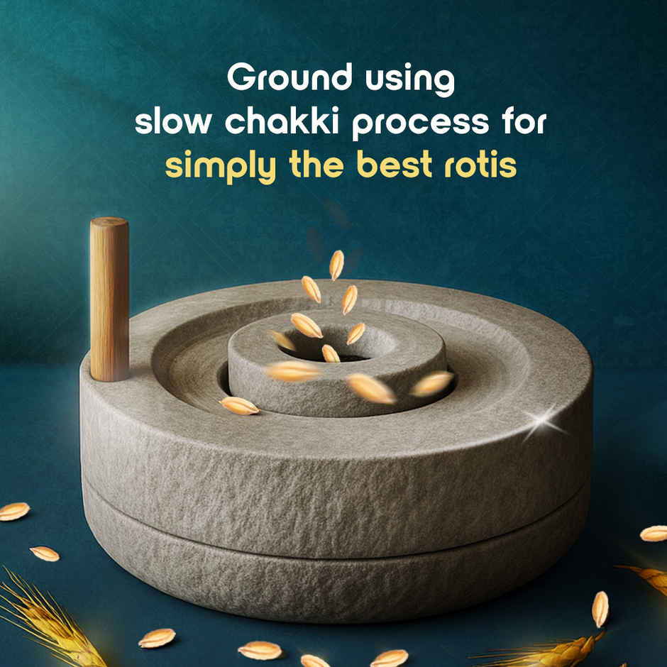 Fortune Premium MP Sharbati Atta | Upto 12 Hours Softness | Slow Chakki Process