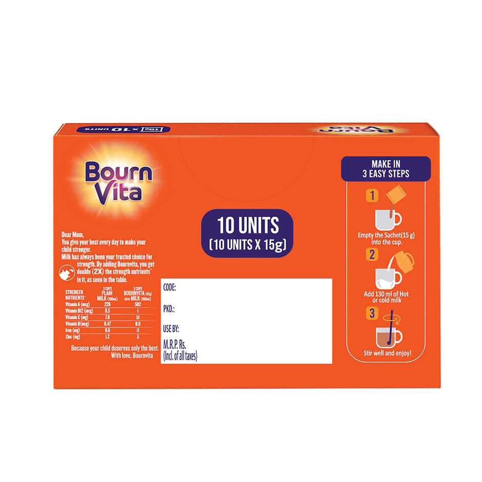 Bournvita Chocolate Drink Multipack Pouch