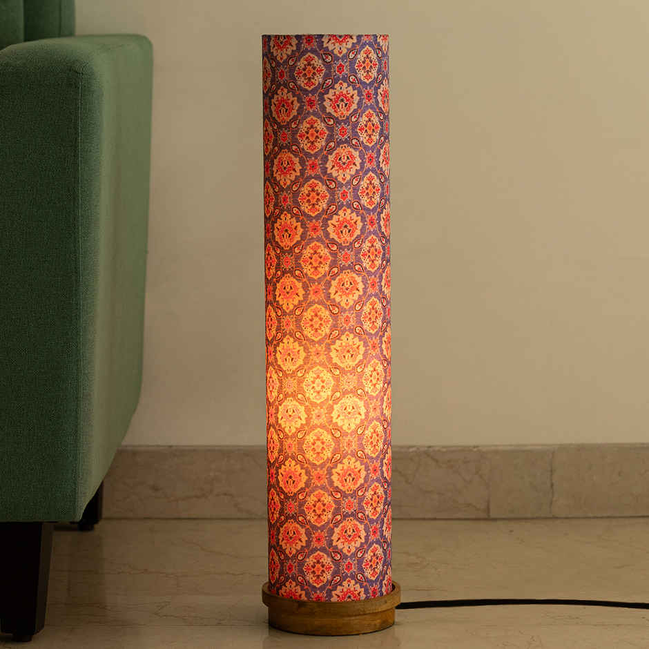 ExclusiveLane Moroccan Glow Mango Wood Floor Lamp Handcrafted - 70 cm