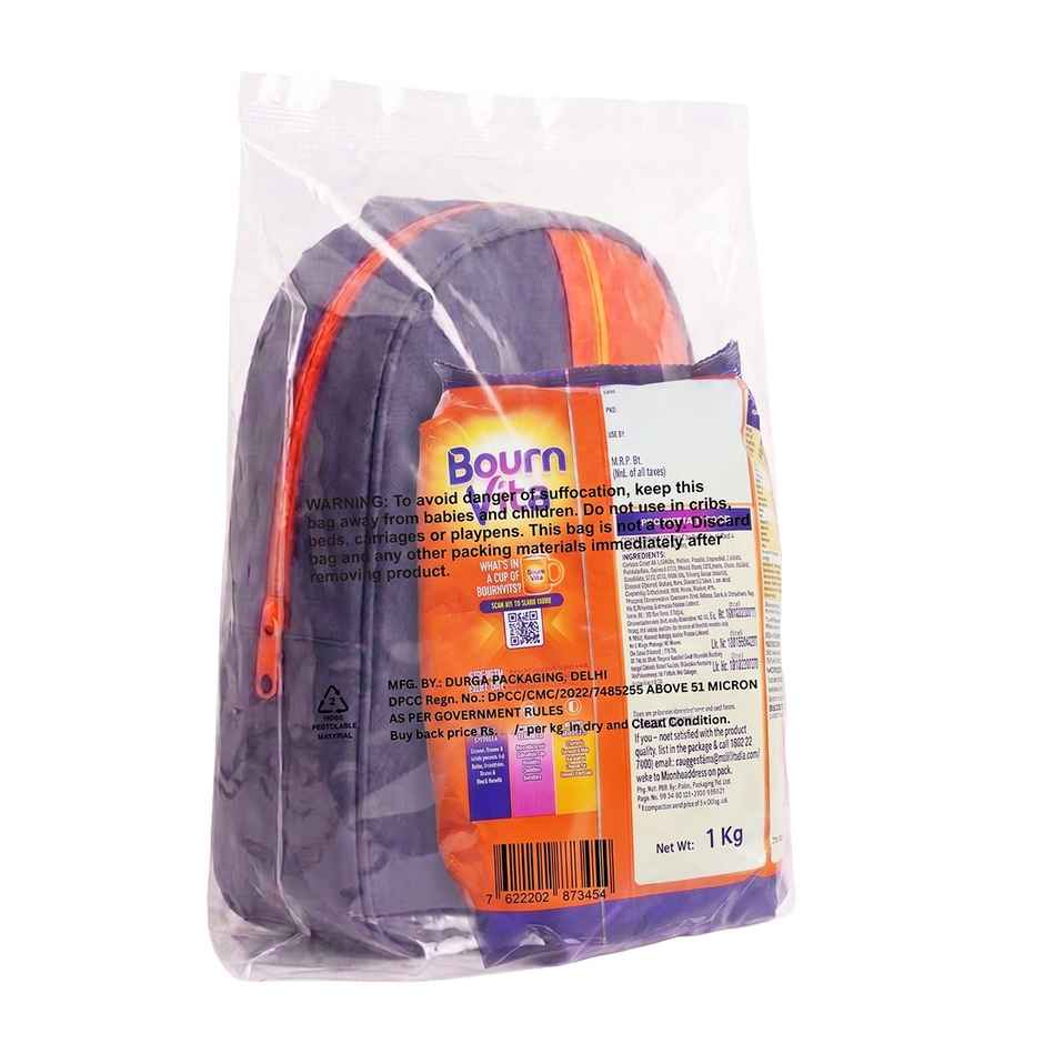 Bournvita Chocolate Nutrition Drink Pouch with Bagpack