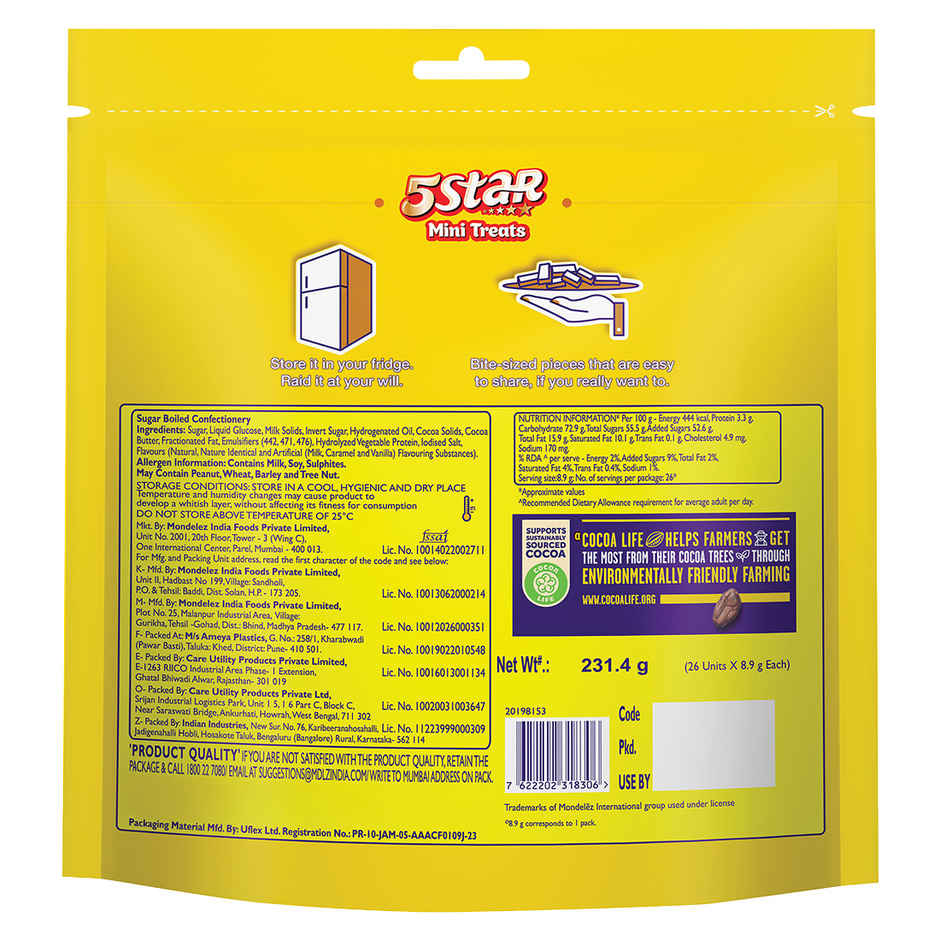 Cadbury 5 Star Mini Treat Chocolate Pack