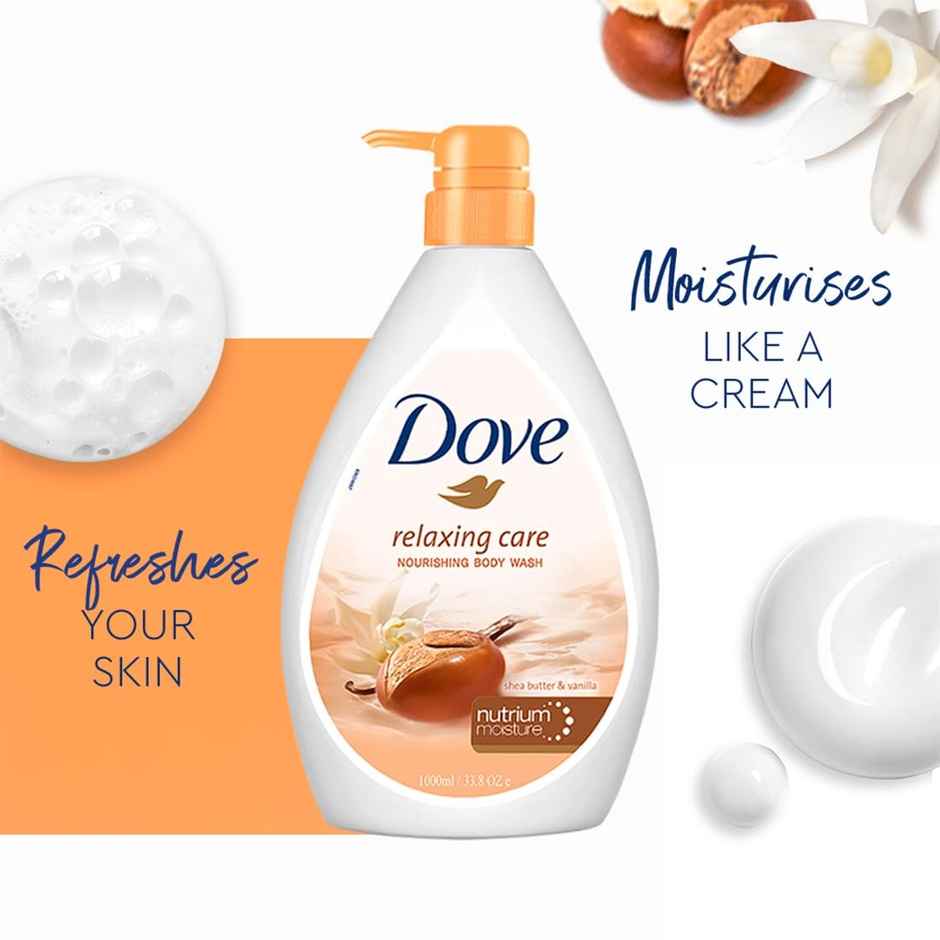 Dove Relaxing Care Nourishing Body Wash | Shea Butter & Vanilla | For Soft Skin