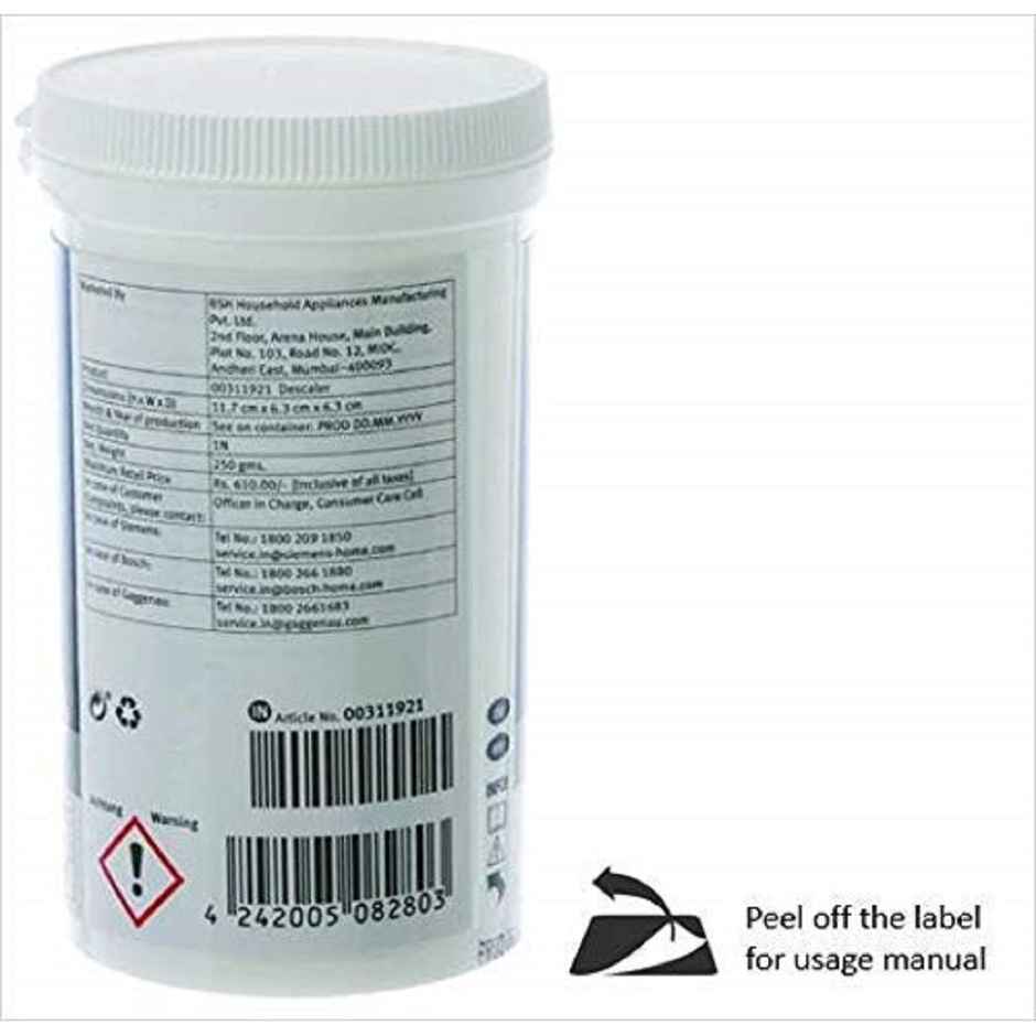 Bosch Siemens Quick Descaler For Appliances