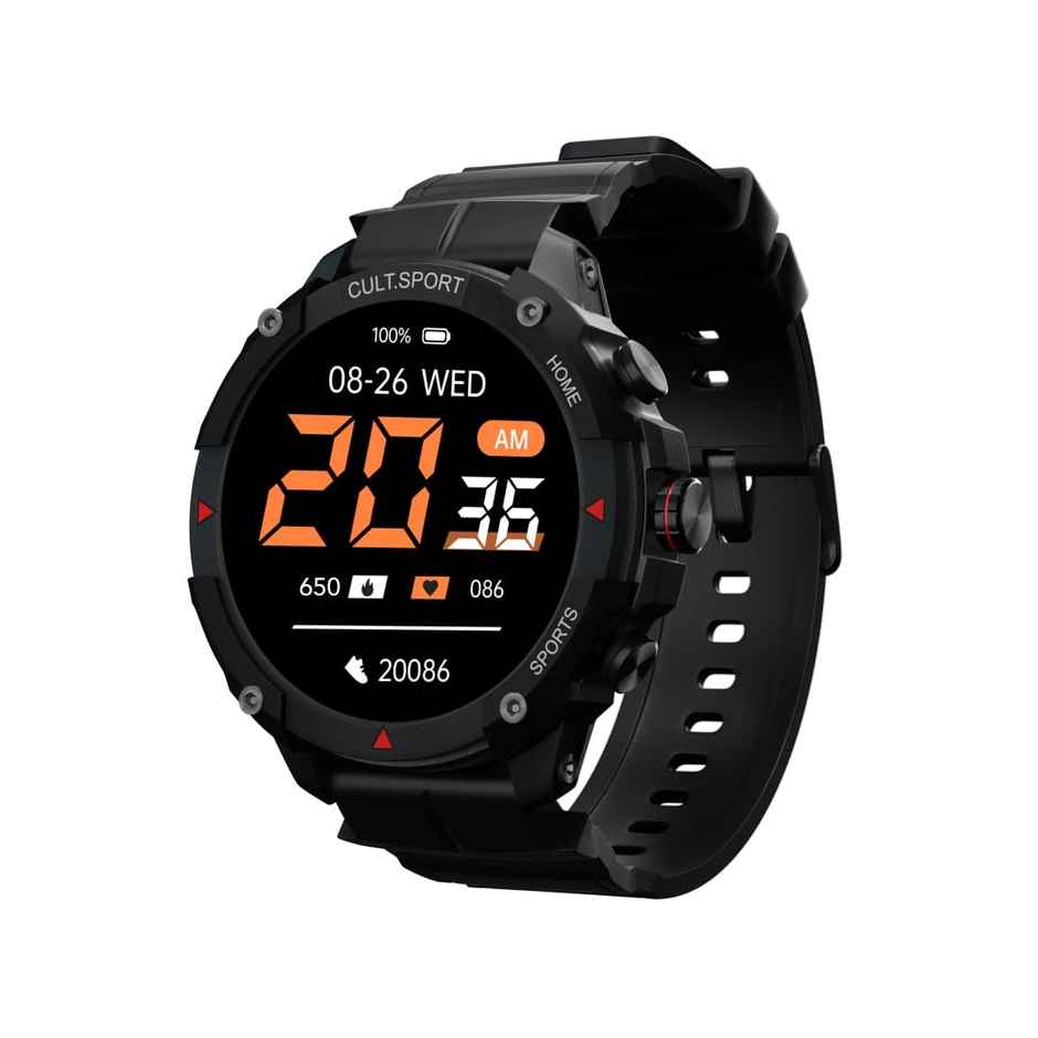 Cult Ranger XR Ultra 1.52" Amoled, Outdoor Rugged, Google Fit & Strava Integrated Smartwatch (Black)