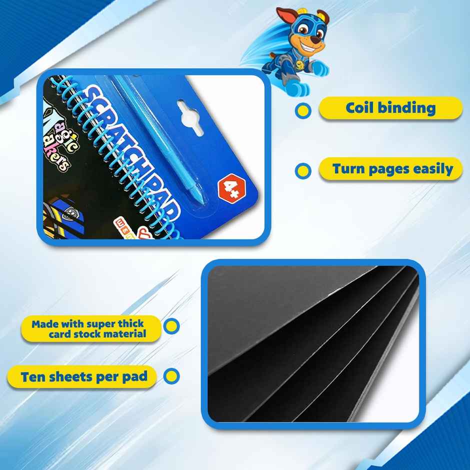 Wembley Paw Patrol Scratch Art Book � DIY Magical Scratch Pad with Quiz & Pen, Gift for Kids