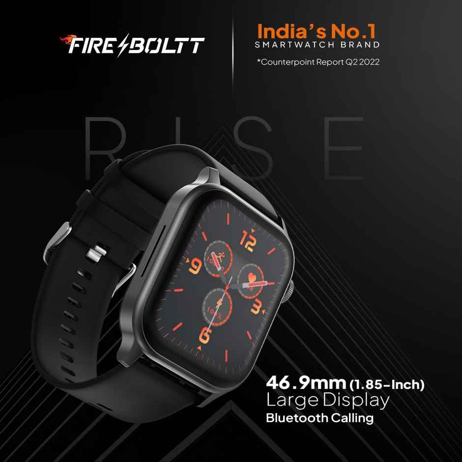 Fire-Boltt Rise 1.85 TFT BT Calling Smart Watch - Black