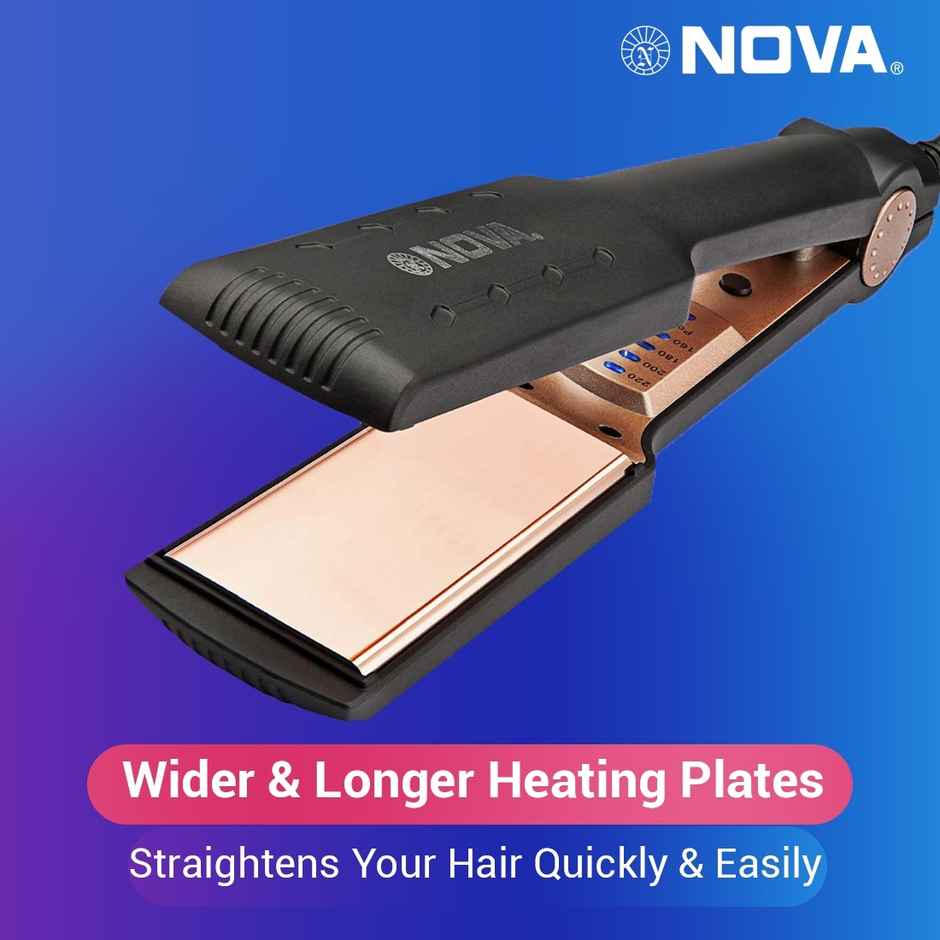 Nova Temperature Control Professional Nhs 901 Hair Straightener |Black and Gold