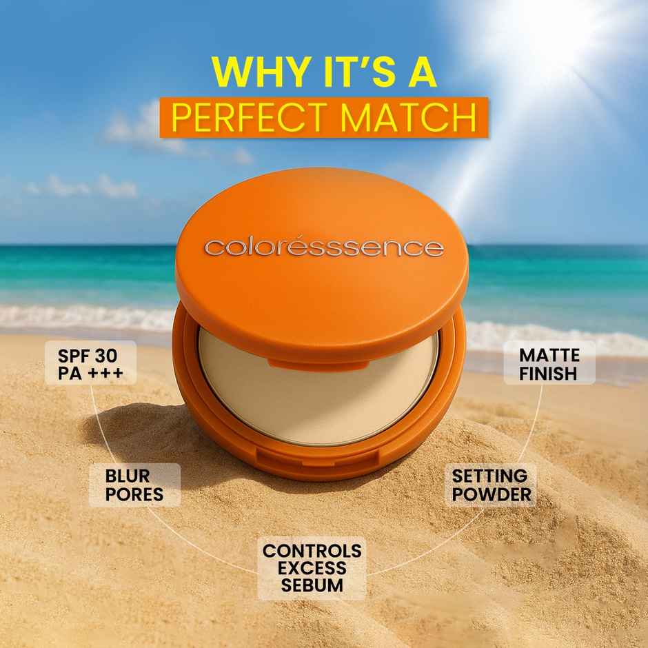 Coloressence Sun Pop Sunscreen Compact SPF 30 PA+++ | Matte Finish with Oil Control
