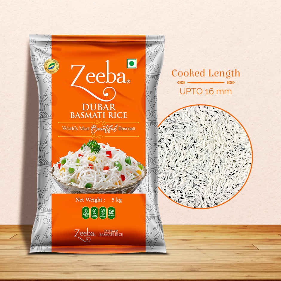 Zeeba Dubar Basmati 1121 Steam | Short Grain