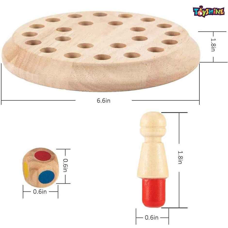 Toyshine Wooden Memory Match Stick Chess Game Set Board Game For Boys And Girls Age 3 And Up, Kids