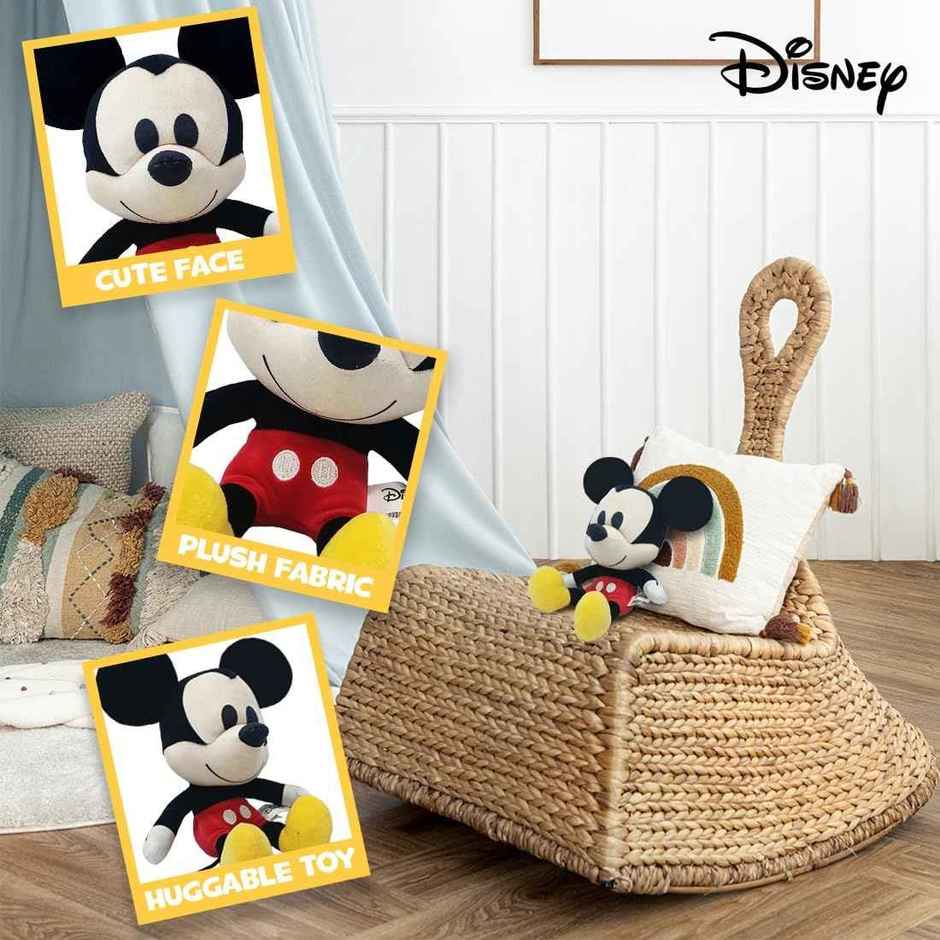 Hamleys Disney Mickey Mouse Soft Toy 8 Inches Plush Huggable Stuffed Toy For Kids Toys For Ages 2+
