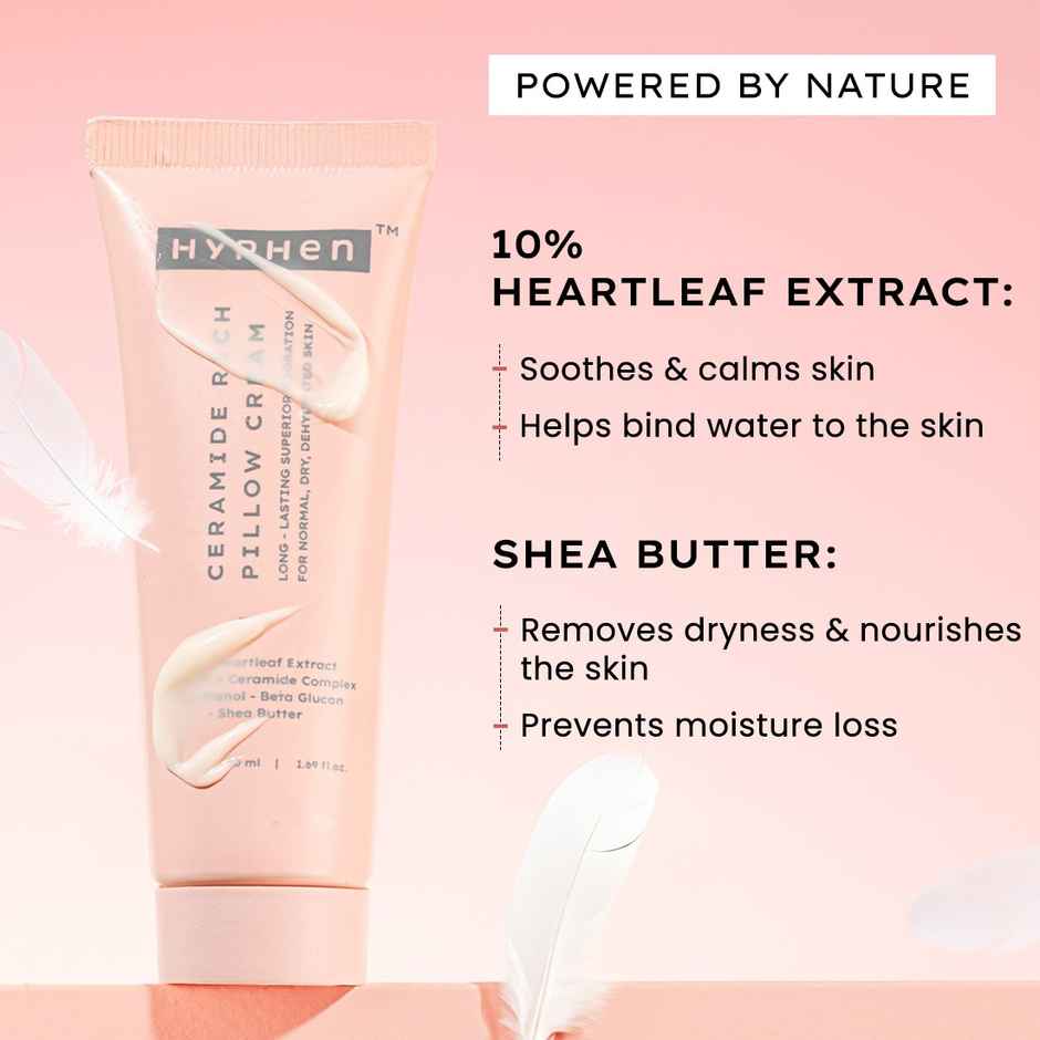 Hyphen 10% Heartleaf And 7% Ceramides-Nmf Face Moisturizer| Rich Pillow Cream for Hydration