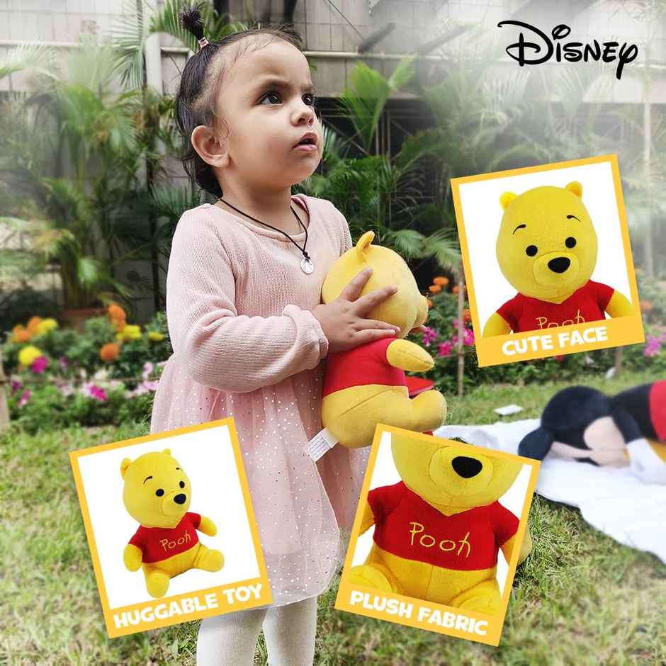 Disney Winnie The Pooh Soft Toy 8 Inches Plush Huggable Stuffed Toy For Kids Toys For Ages 2+
