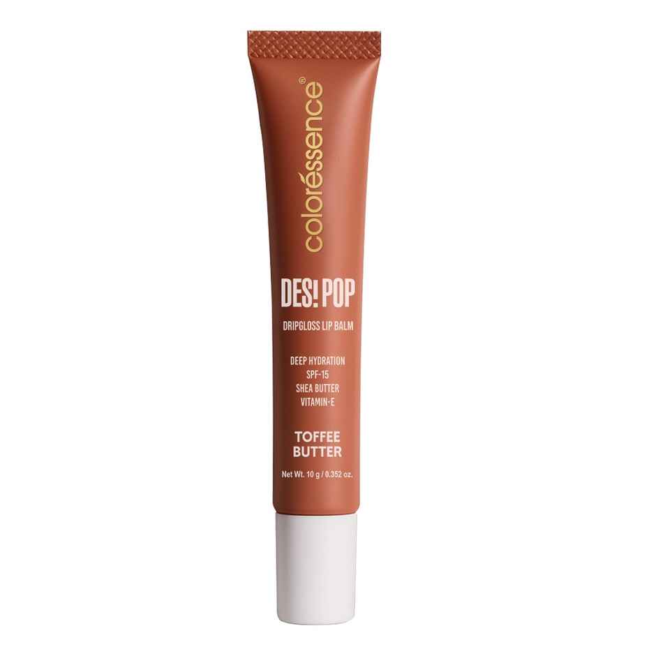Coloressence Desi Pop DripGloss Lip Balm | Toffee Butter | UltraSoft SPF 15 Vitamin E