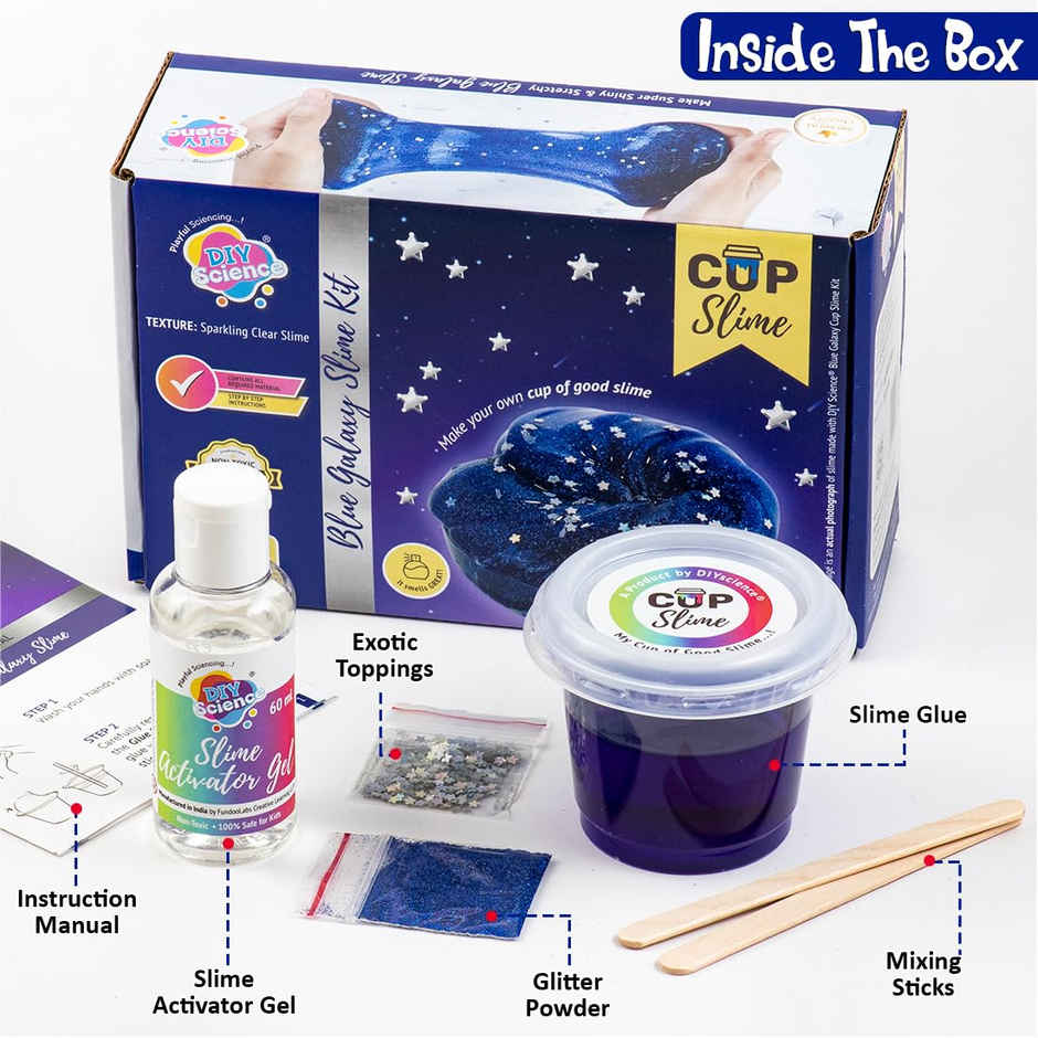 Wembley Blue Galaxy Fluffy Slime Kit - Creative Slime Making Kit for Kids 8+