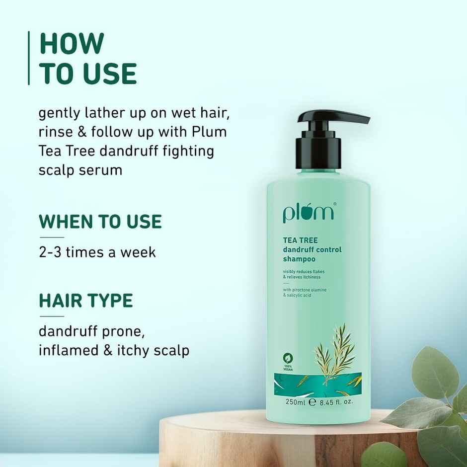 Plum Tea Tree Dandruff Control Shampoo