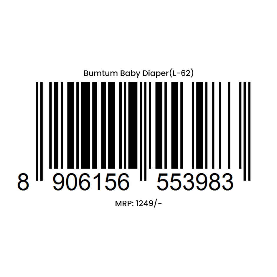 Bumtum Baby Diaper Pants With Double Leakage Protection - 9 To 14 Kg Large