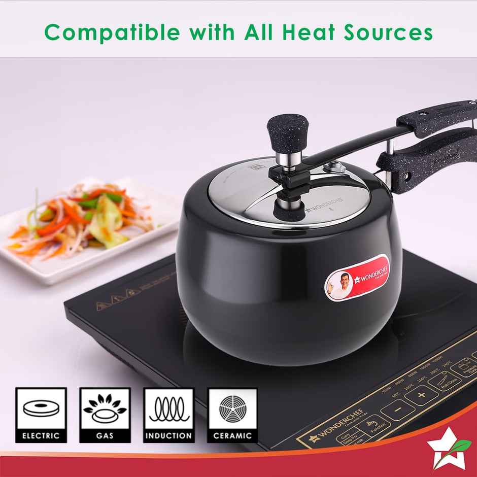 Wonderchef Taurus Hard Inner Lid Anodized Pressure Cooker ,3 Litre