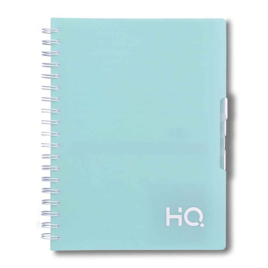Navneet HQ | Wiro Bound |Five Subject Book |14.8x21 cm |Single Line |300 Pages |Mint Green