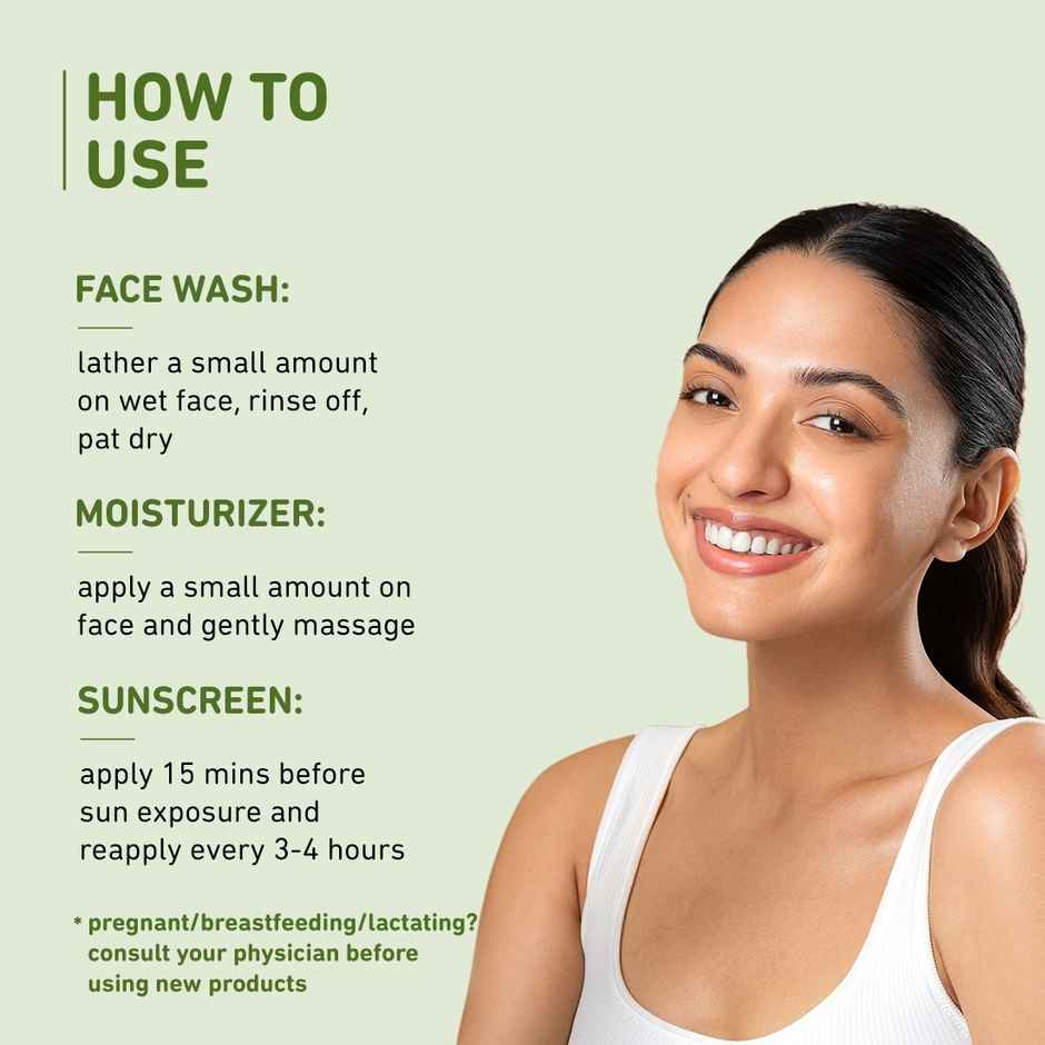 Plum Am & Pm Essentials Kit Pore Cleansing Facewash Oil-Free Moisturiser Hybrid Sunscreen