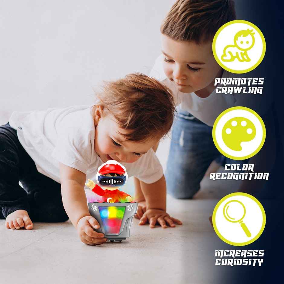 Wembley DJ Coco Toy for Kids Music LED Light Rock Bump & Go Action Dancing Robot Toys