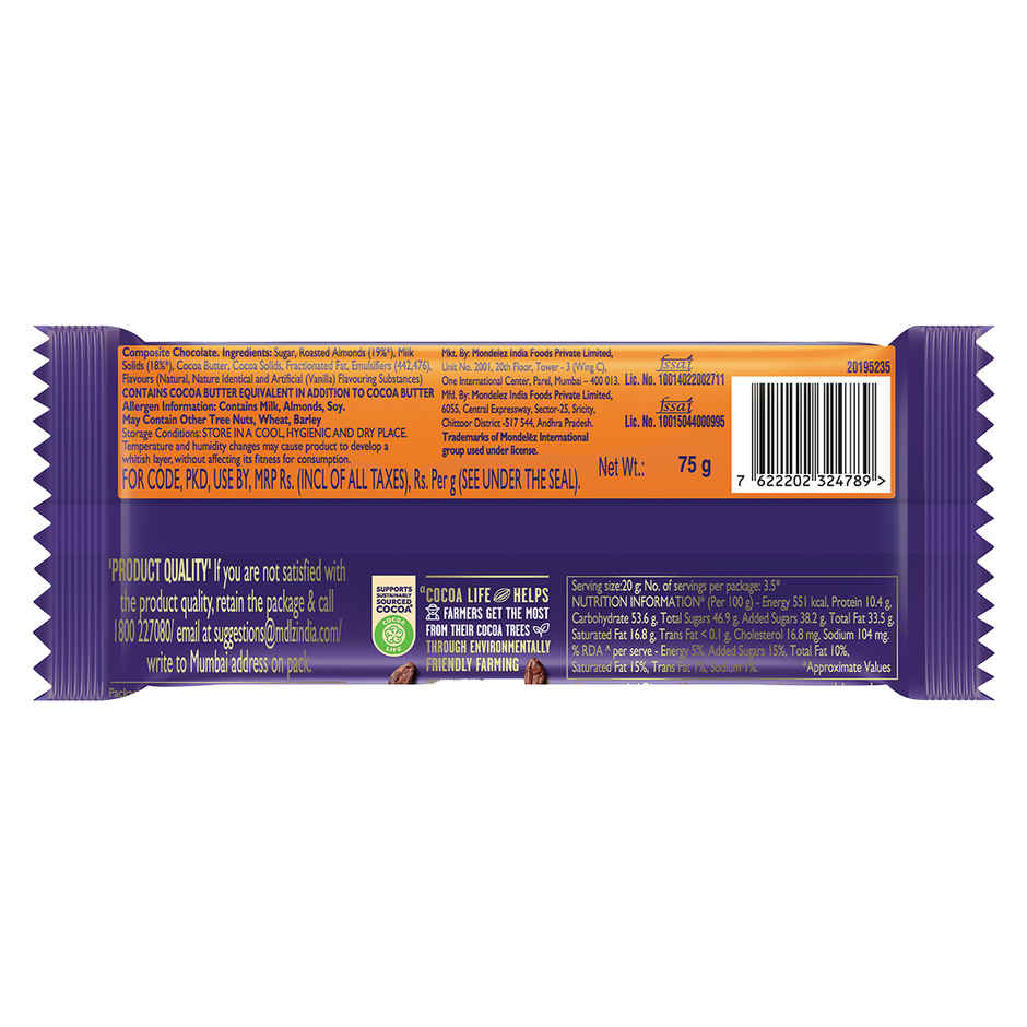 Cadbury Dairy Milk Roast Almond Chocolate Bar