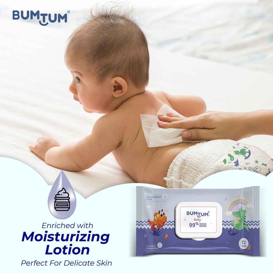 Bumtum Baby 99% Water Wet Wipes with Aloe Vera