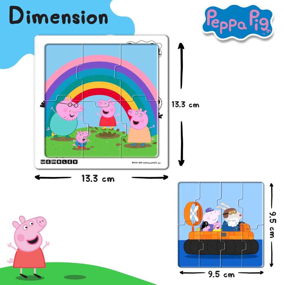 Wembley Peppa Pig - 3 in 1 Jigsaw Magnetic Puzzle for Kids DIY Creative Activity Set | Multi