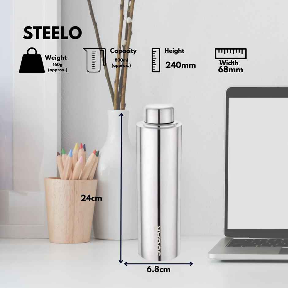 Sugar Homeware Steelo Stainless steel Bottle | 800 ml