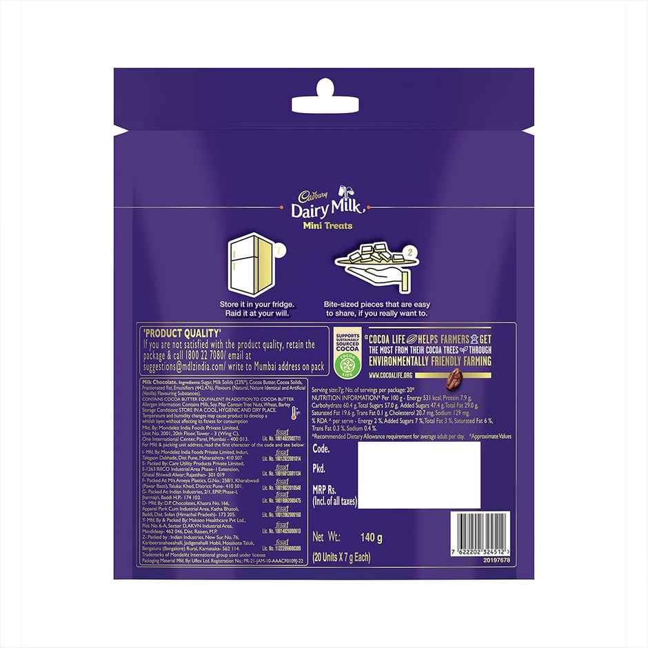 Cadbury Dairy Milk Minis | Home Treats Chocolate