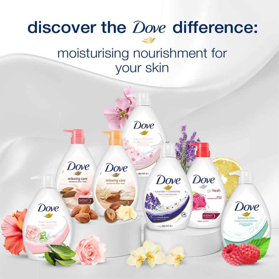 Dove Go Fresh Body Wash | Sakura Blossom & Pink Salt | For Moisturised Skin