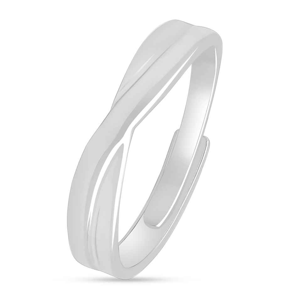 Zavya SolidRhodium Plated 925 Sterling Silver Ring