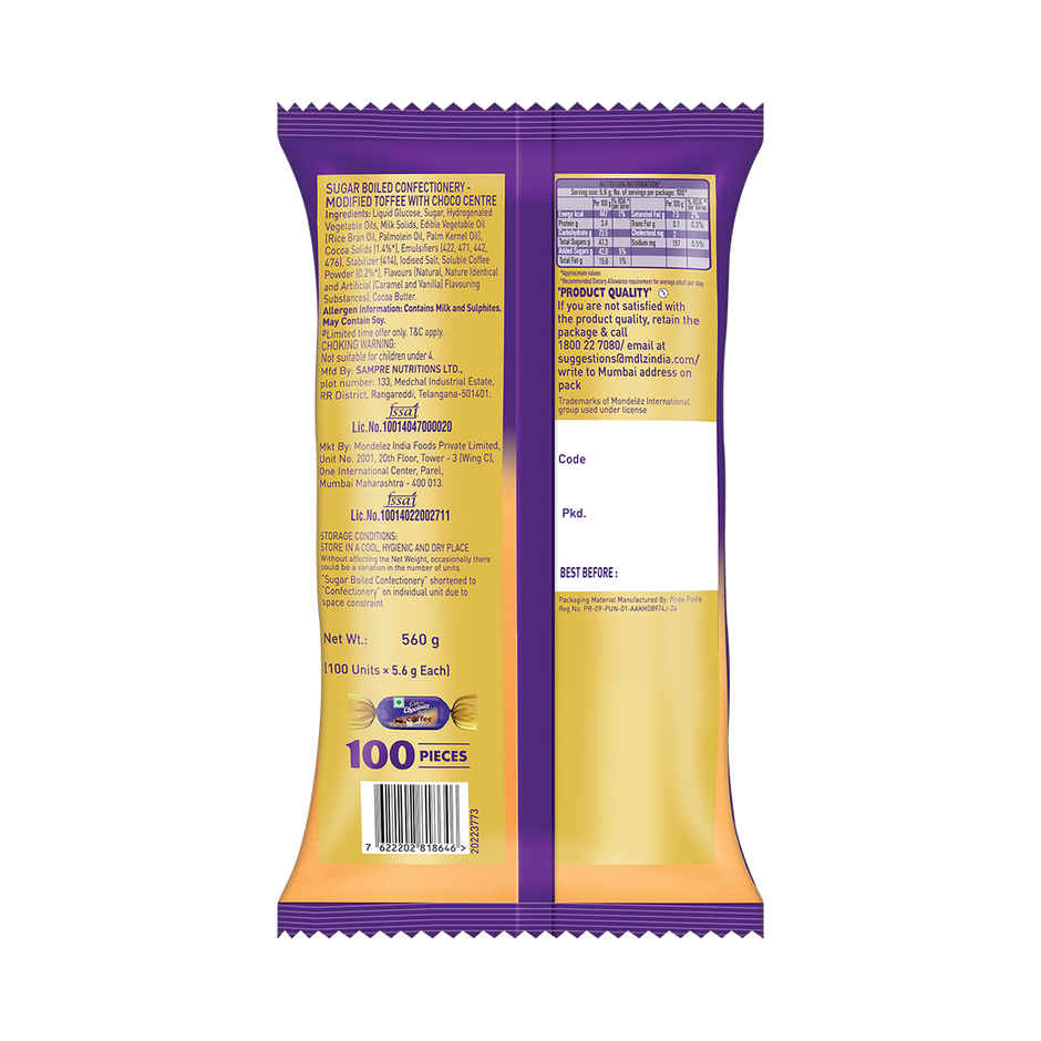 Cadbury Choclairs Gold Coffee Candy Pack | 100 Candies