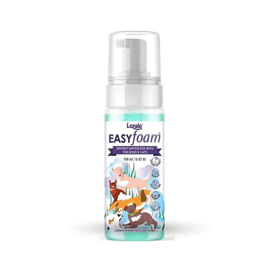 Lozalo Easy Foam Waterless Pet Shampoo | Sulphate-Free | Shikakai Extract