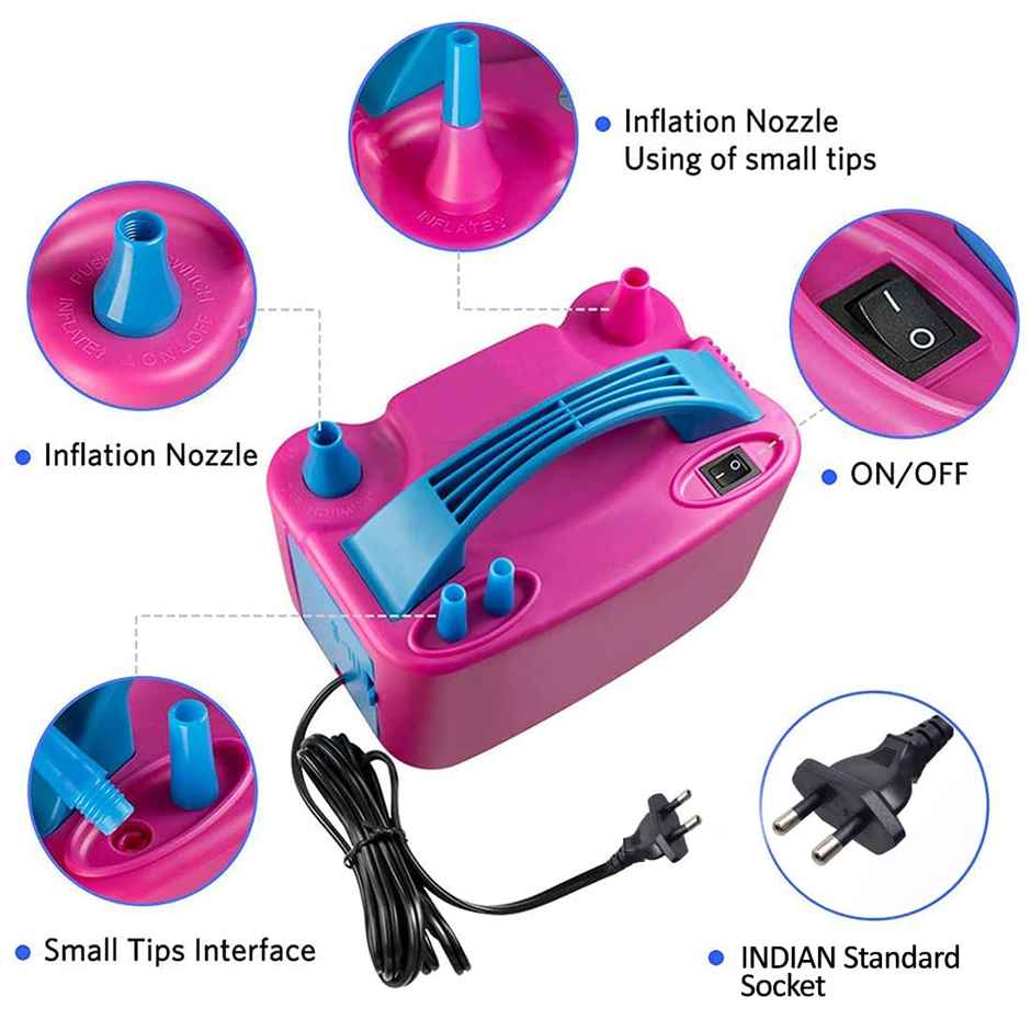 Just Party Electric Semi Automatic Balloon Pump - Pink