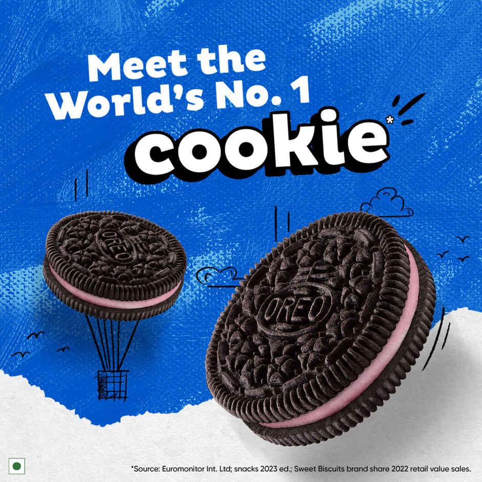 Cadbury Oreo Strawberry Flavour Creme Sandwich Biscuit