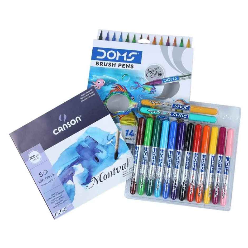 Doms Brush Pen 13+1 Shades | Smooth Coloring