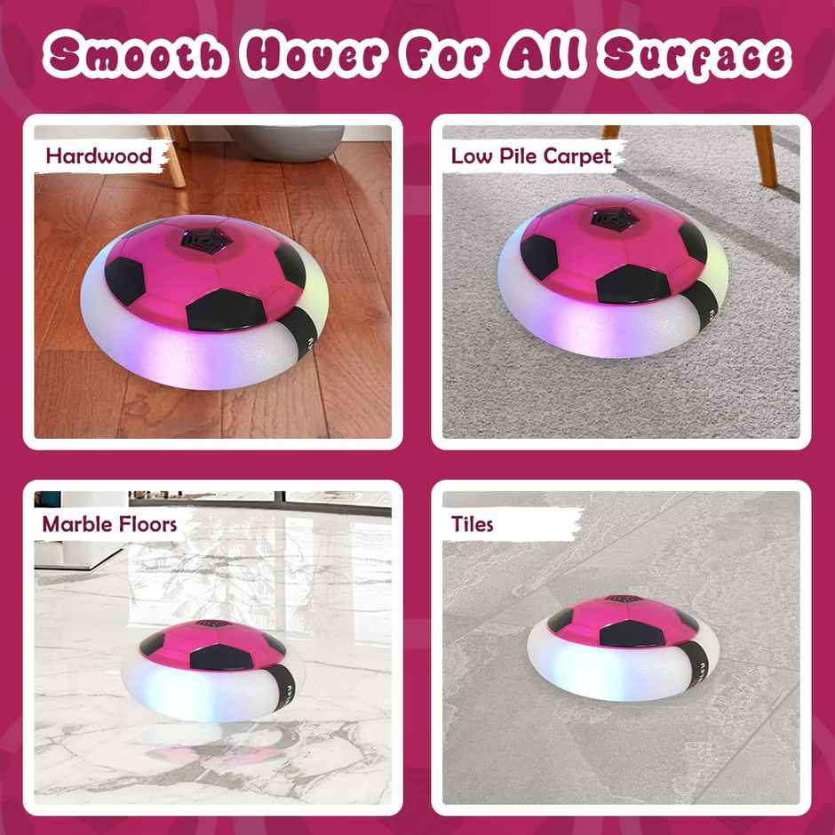 Wembley C-Type Usb Rechargeable Battery Powered Hover Football Indoohover Ball Soccer - Pink