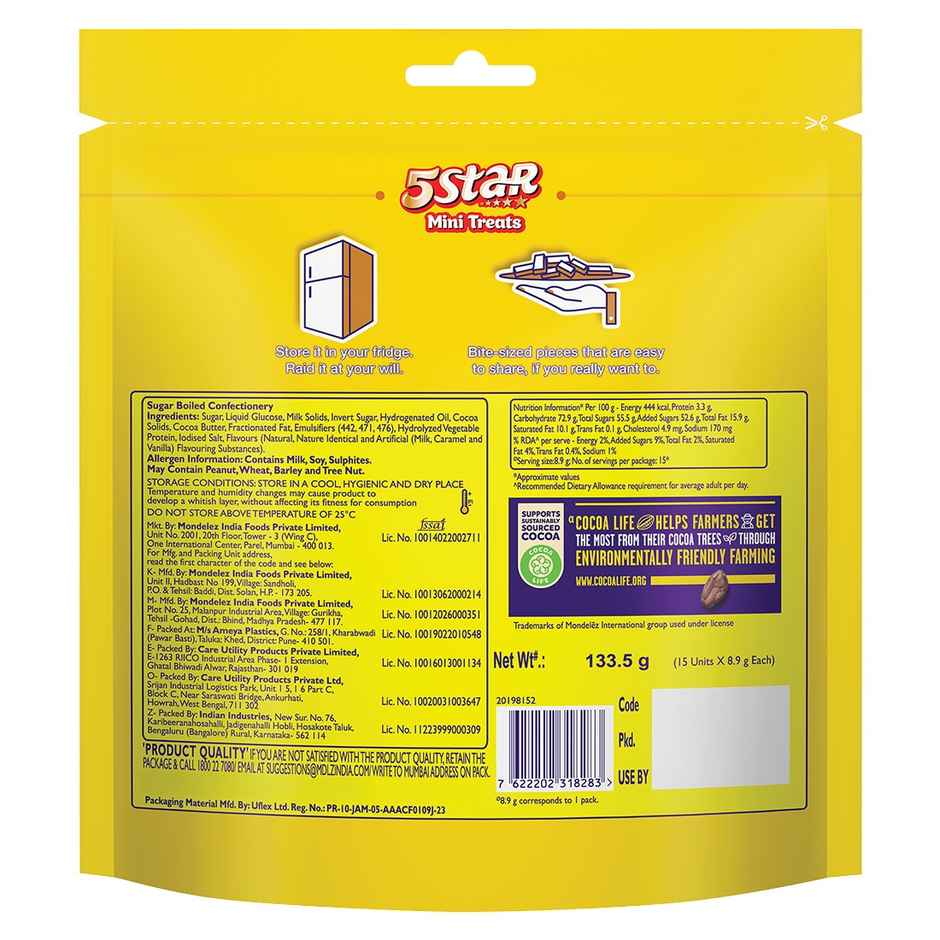 Cadbury 5 Star Mini Treat Chocolate Pack Combo