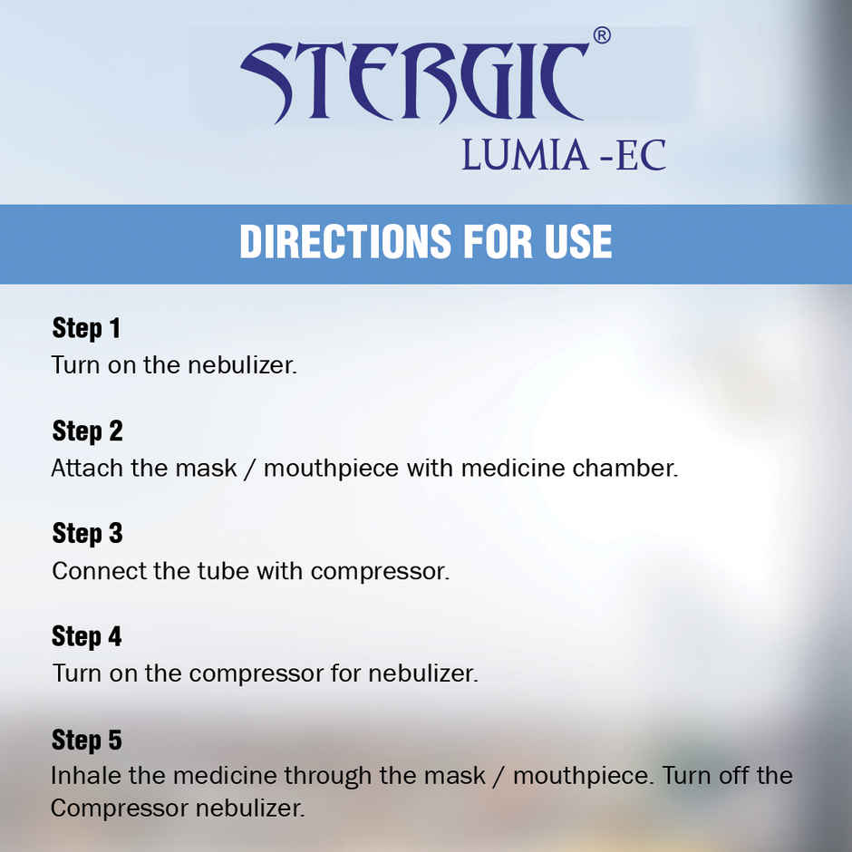 Stergic Lumia-EC Piston Compressor Nebulizer