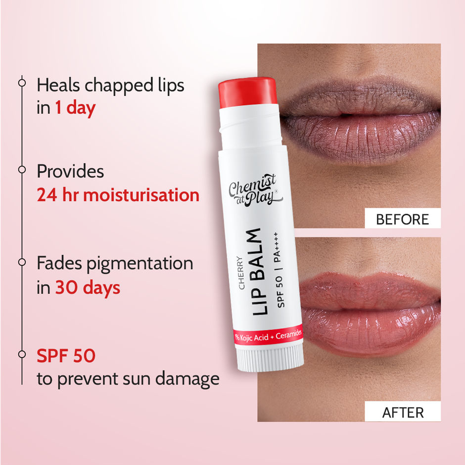 Chemist At Play Cherry Lip Balm Repairs Chapped Lips Brightens Lips Kojic Acid