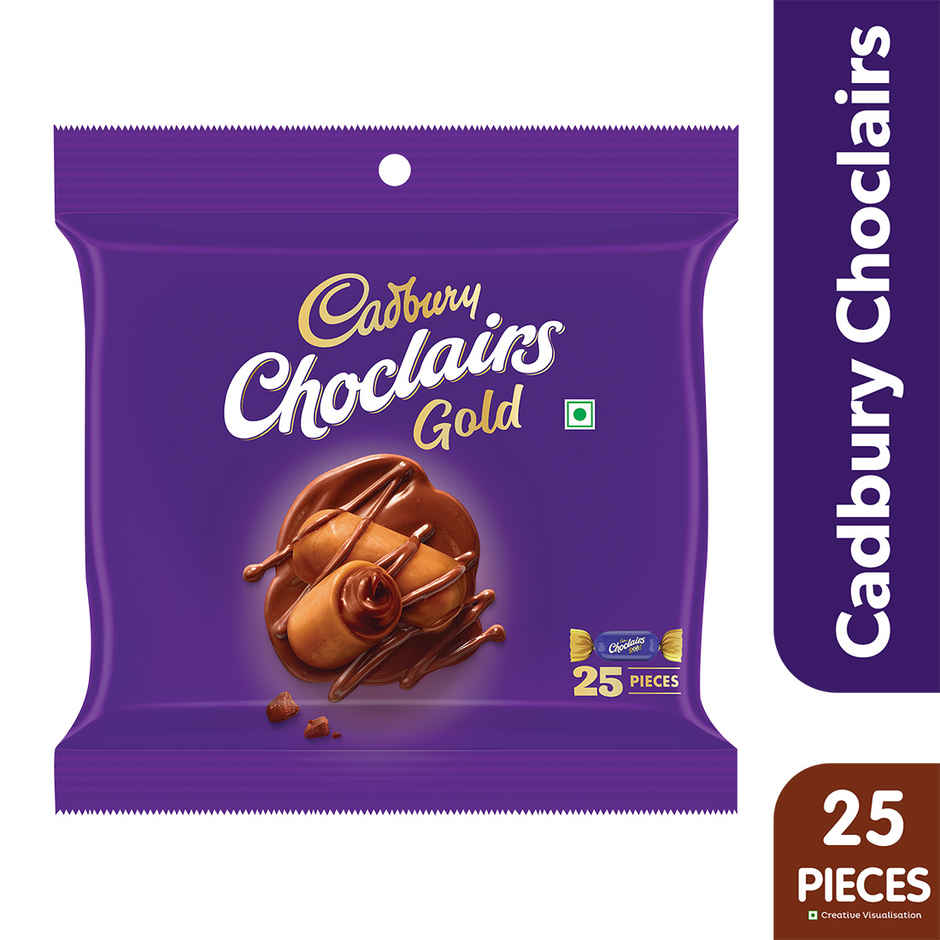 Cadbury Choclairs Gold Chocolate Candy Pack | 25 units