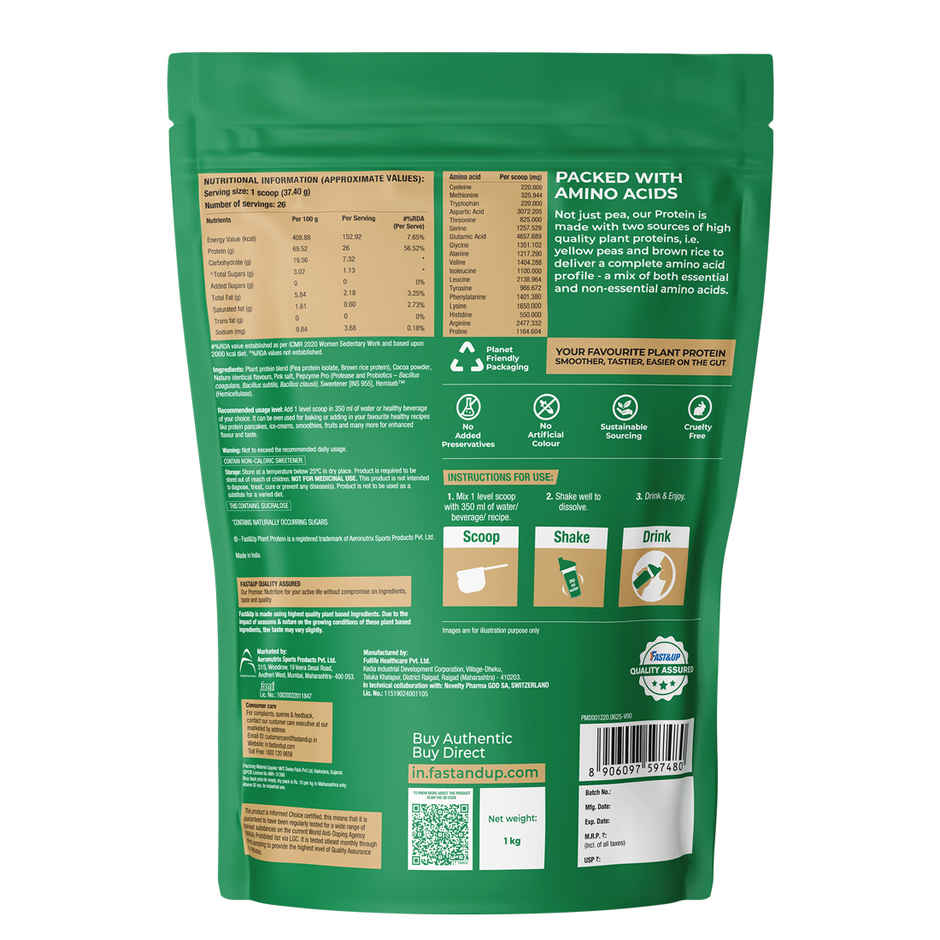 Fast & Up Plant Protein | Cookies & Cream