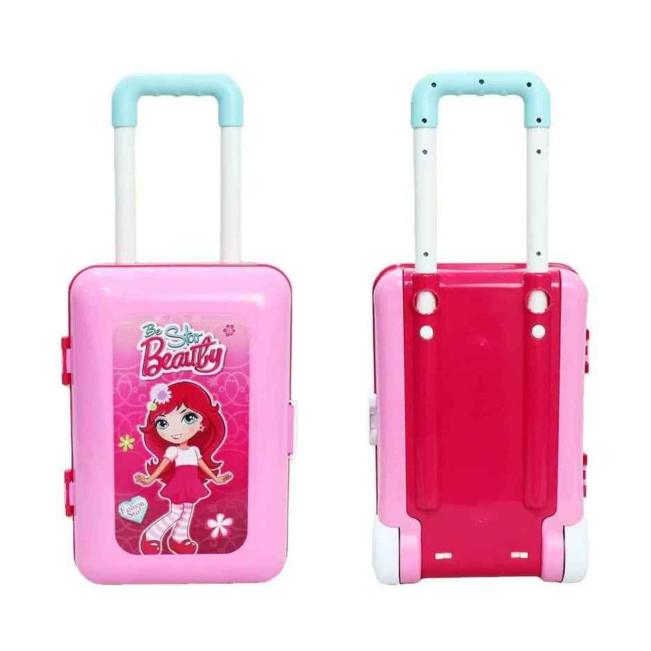 Wembley Kids Makeup Kit Pretend Play With Accessories and Trolley | For Girls & Kids 3+ | Assorted